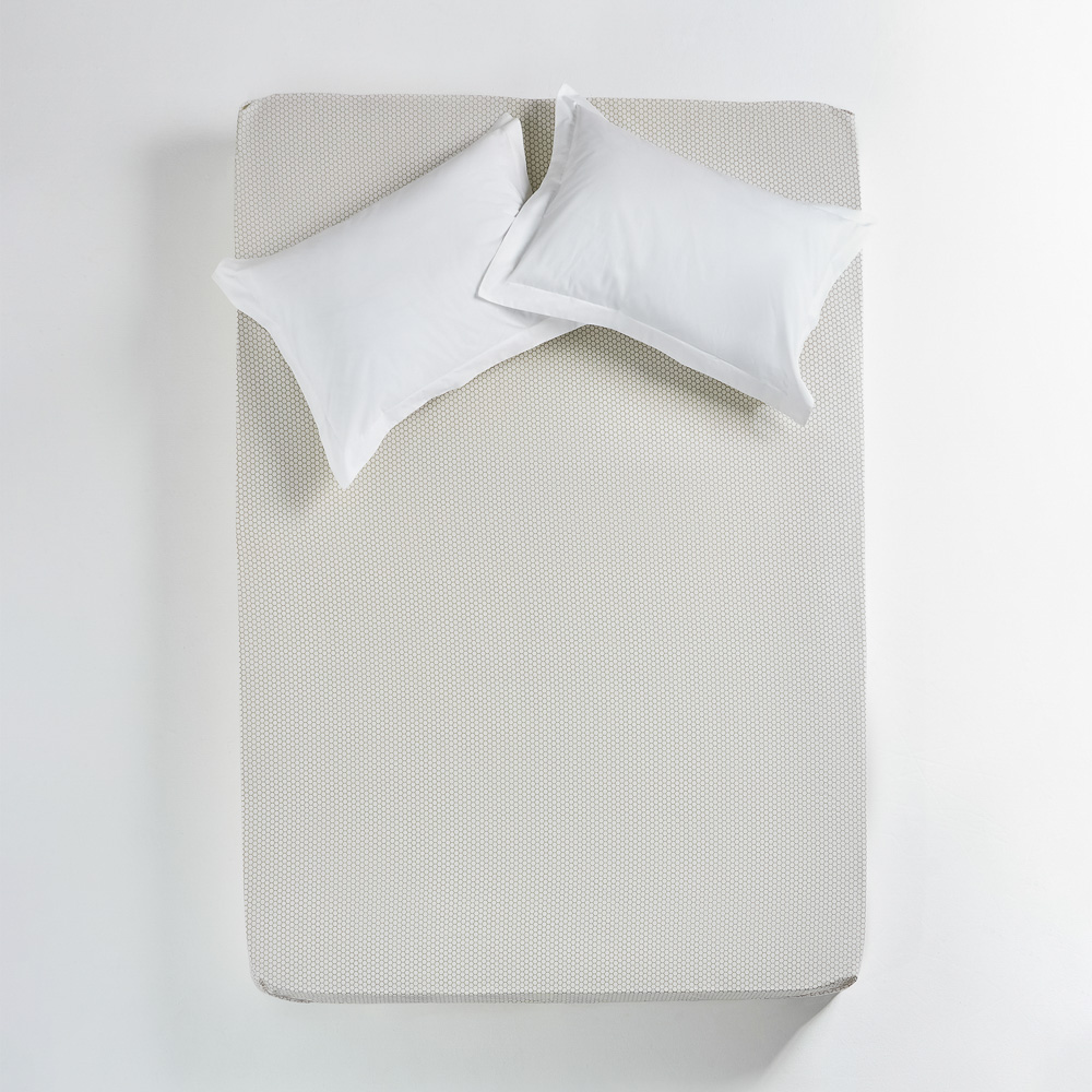 PROVANCE Эвкалипт Простыня на резинке 160х200х20см, 100% хлопок, поплин, зеленый, арт.№ 432-253