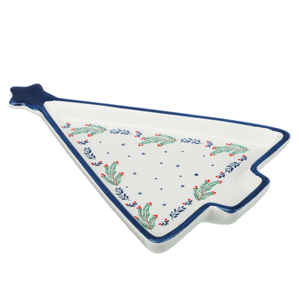 MILLIMI Нордик Блюдо в форме ёлки, 21х16х2,5см, керамика, арт.№ 820-722