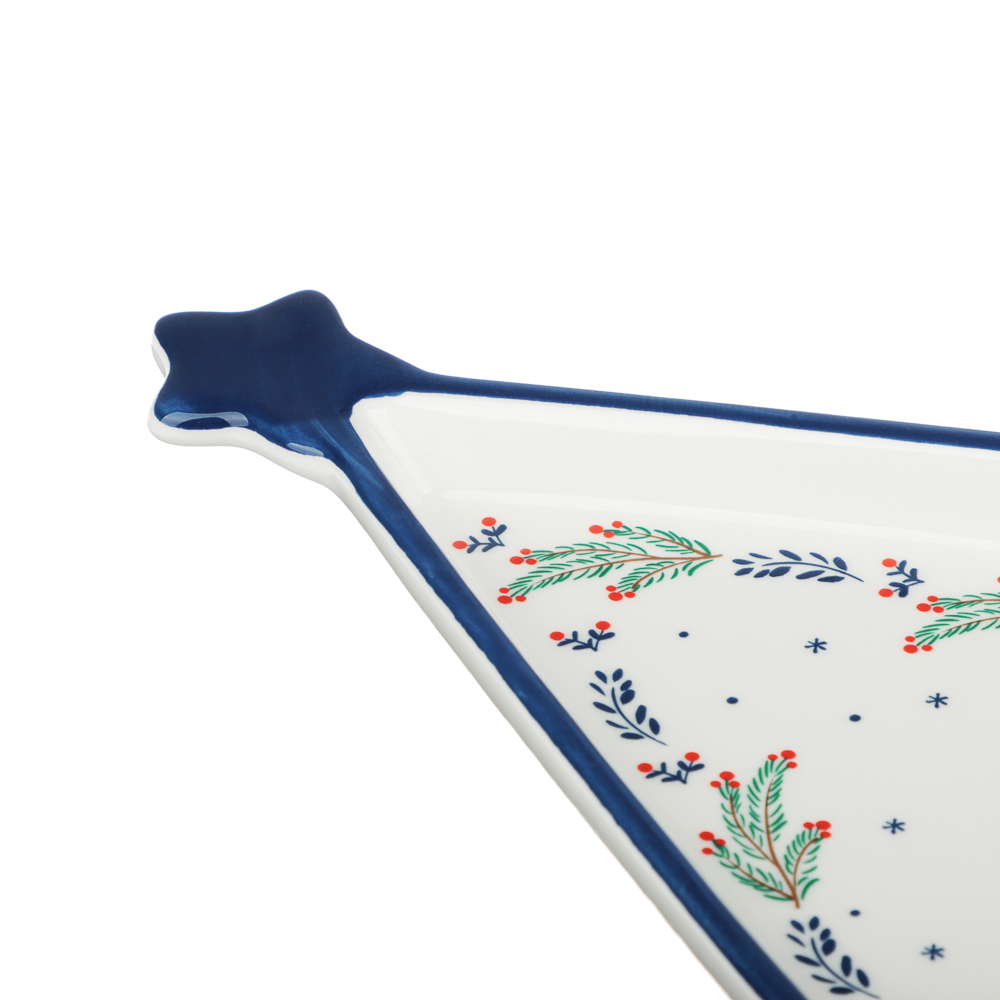 MILLIMI Нордик Блюдо в форме ёлки, 21х16х2,5см, керамика, арт.№ 820-722