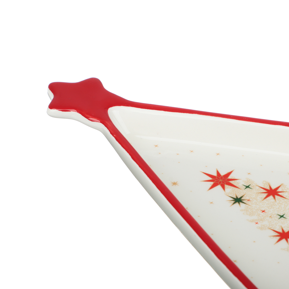 MILLIMI Щелкунчик Блюдо в форме ёлки, 21х16х2,5см, керамика, арт.№ 820-723