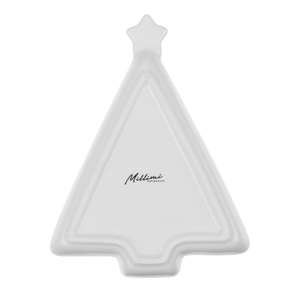 MILLIMI Щелкунчик Блюдо в форме ёлки, 21х16х2,5см, керамика, арт.№ 820-723