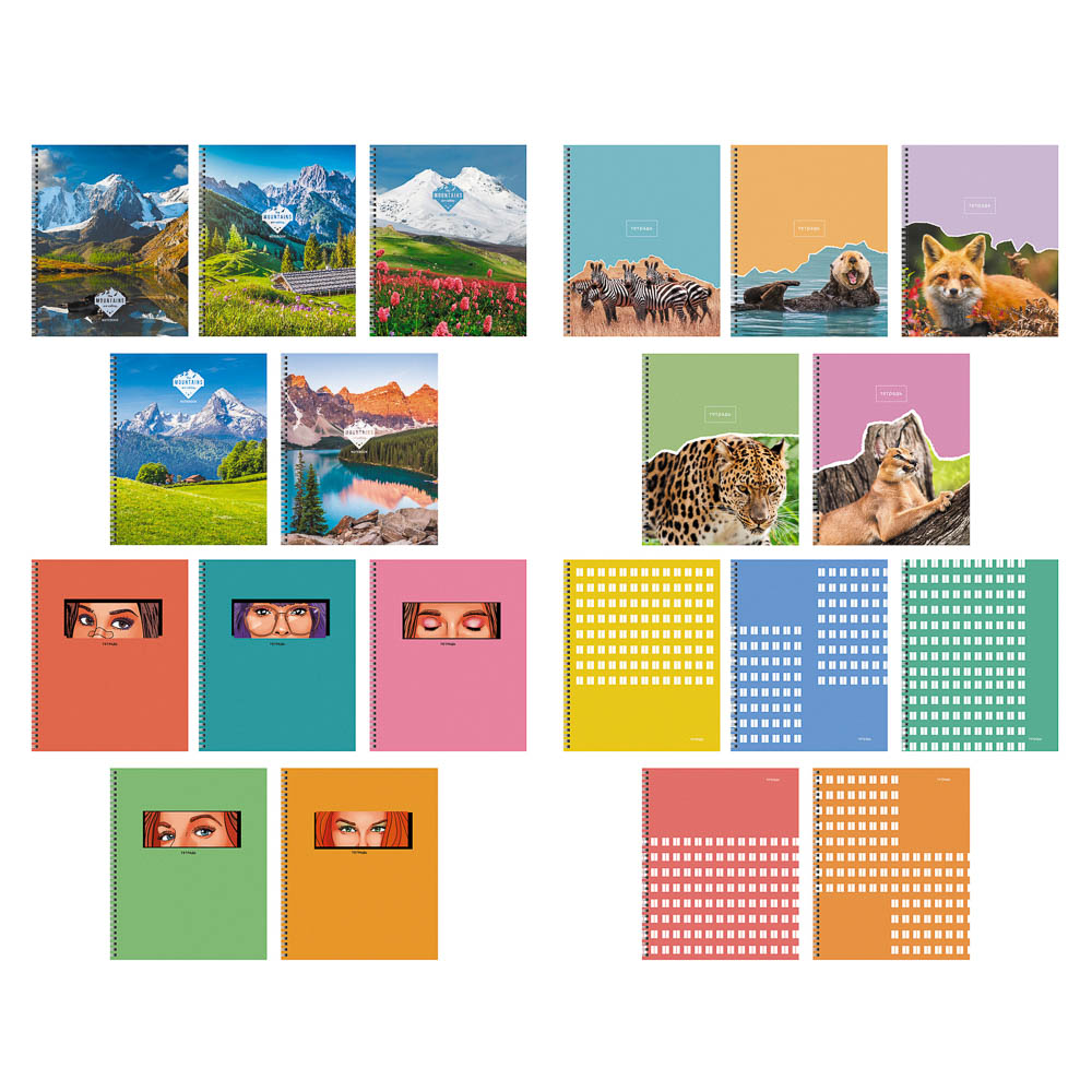 Тетрадь 80 л., А5, БЕЛЫЕ ЛИСТЫ, в клетку, обл.картон, на спирали, в ассортименте, арт.№ 578-195