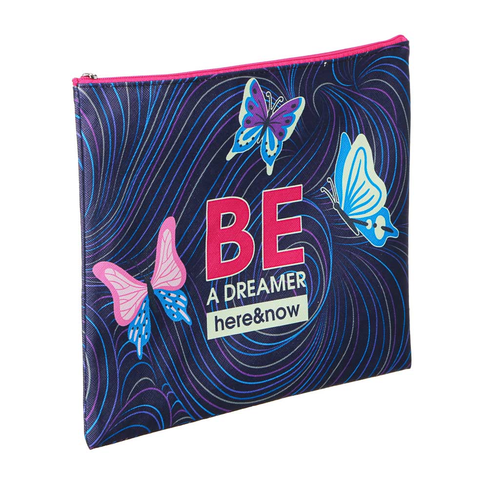 Вандер Флайт Папка для тетрадей 24x20см, для A5, молния сверху, искусственная кожа с печатью, арт.№ 236-072