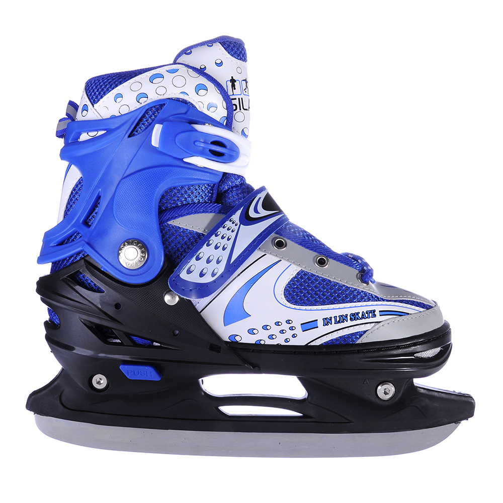 SILAPRO Коньки ледовые раздвижные L:39-43, синий, арт.№ 110-003