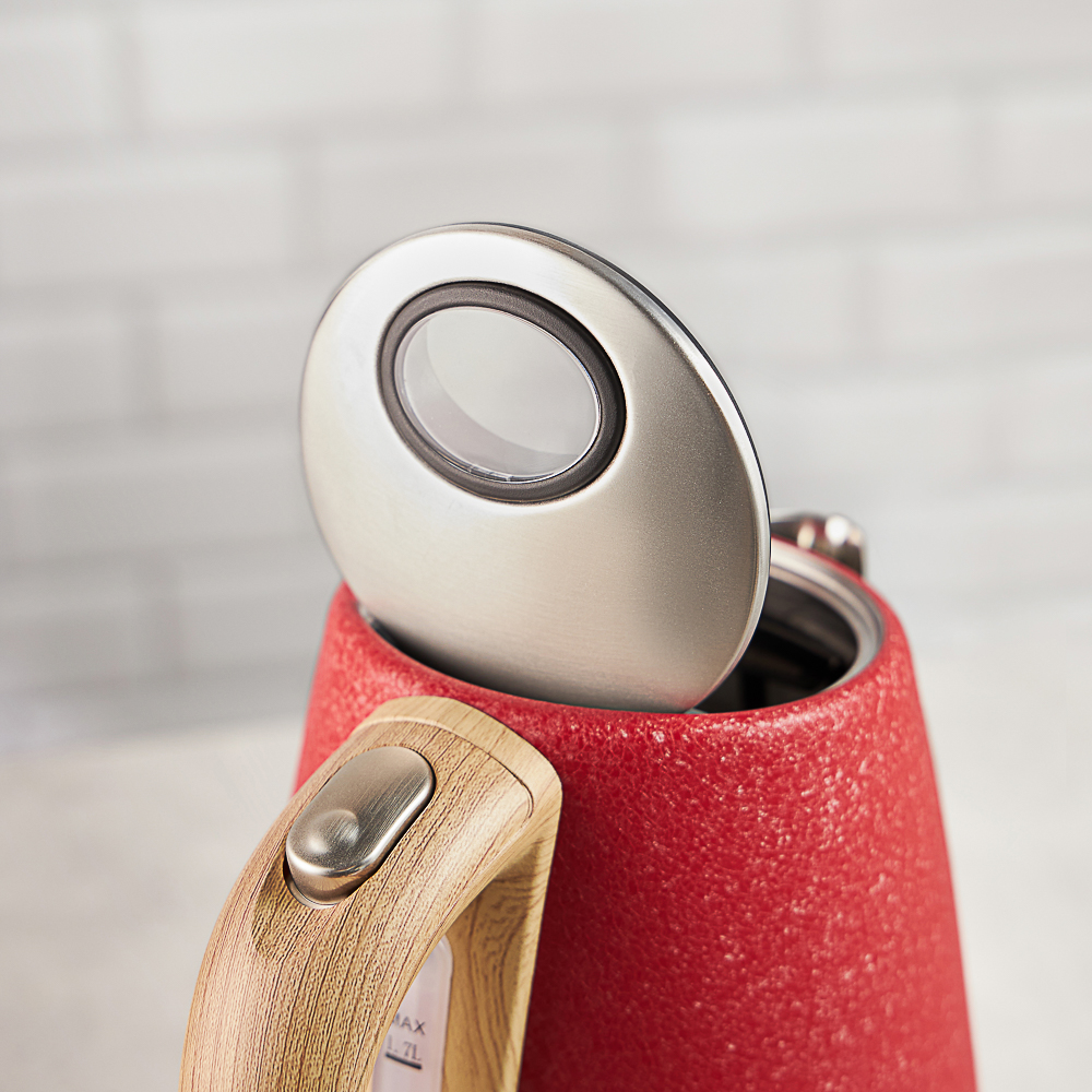 LEBEN Чайник электрический 1,8л, 1850Вт, металл, красный, арт.№ 291-097