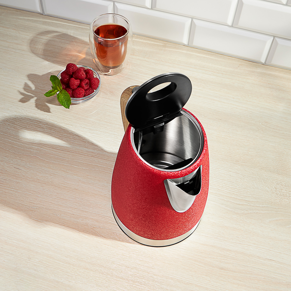 LEBEN Чайник электрический 1,8л, 1850Вт, металл, красный, арт.№ 291-097