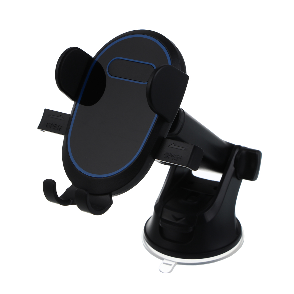 ЕРМАК Держатель смартфона на присоске, черный, синий, арт.№ 733-068