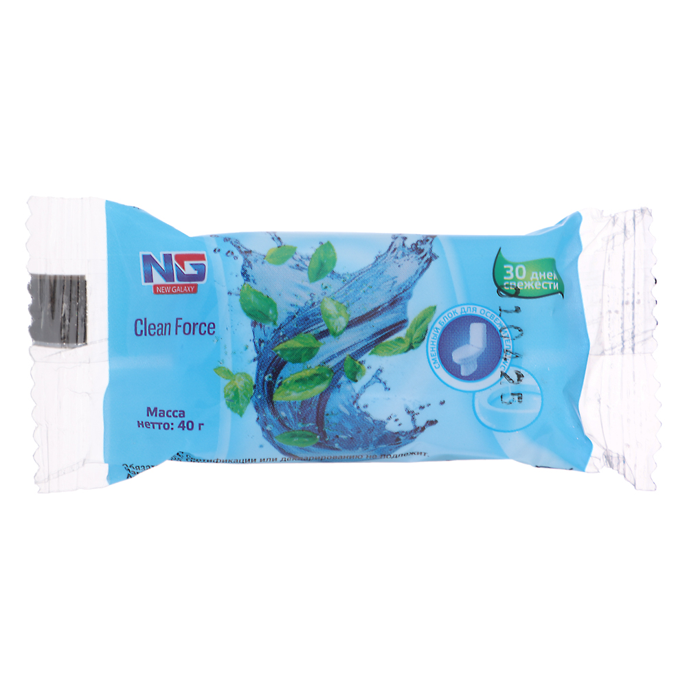 NEW GALAXY Блок сменный для освежителя унитаза WC 40 гр. (Clean Force), арт.№ 778-258