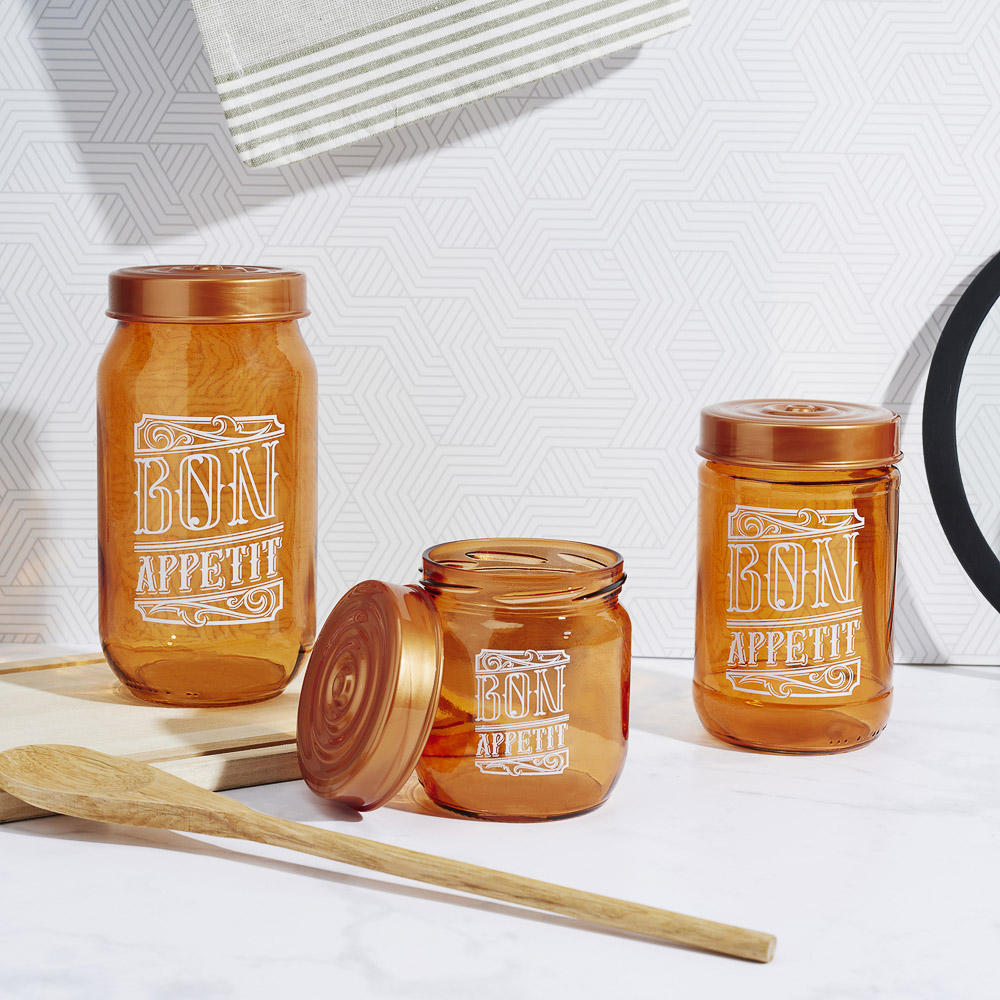 HEREVIN Охра Банка для сыпучих продуктов, стекло, 660мл, 172441-825, арт.№ 828-305