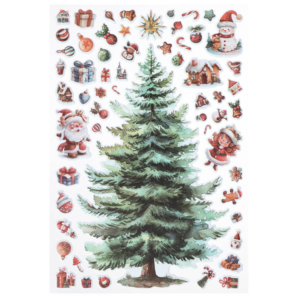 Наклейки объемные 170*290 Наряжай-КА, арт.№ 503-569