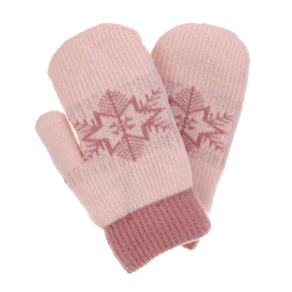 GALANTE Варежки детские на флисовой подкладке, р.14, 100% акрил, разноцветные, ОЗ25-34, арт.№ 363-450