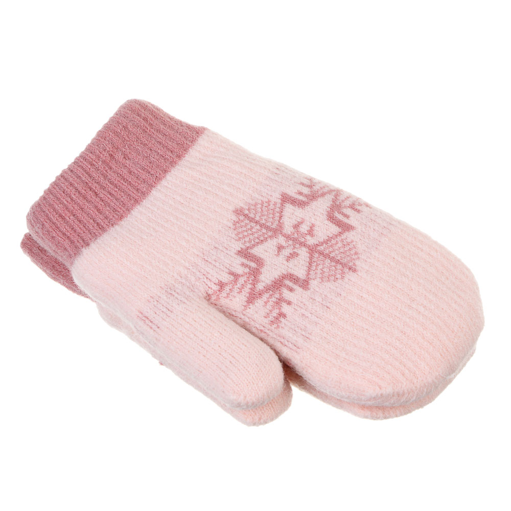 GALANTE Варежки детские на флисовой подкладке, р.14, 100% акрил, разноцветные, ОЗ25-34, арт.№ 363-450