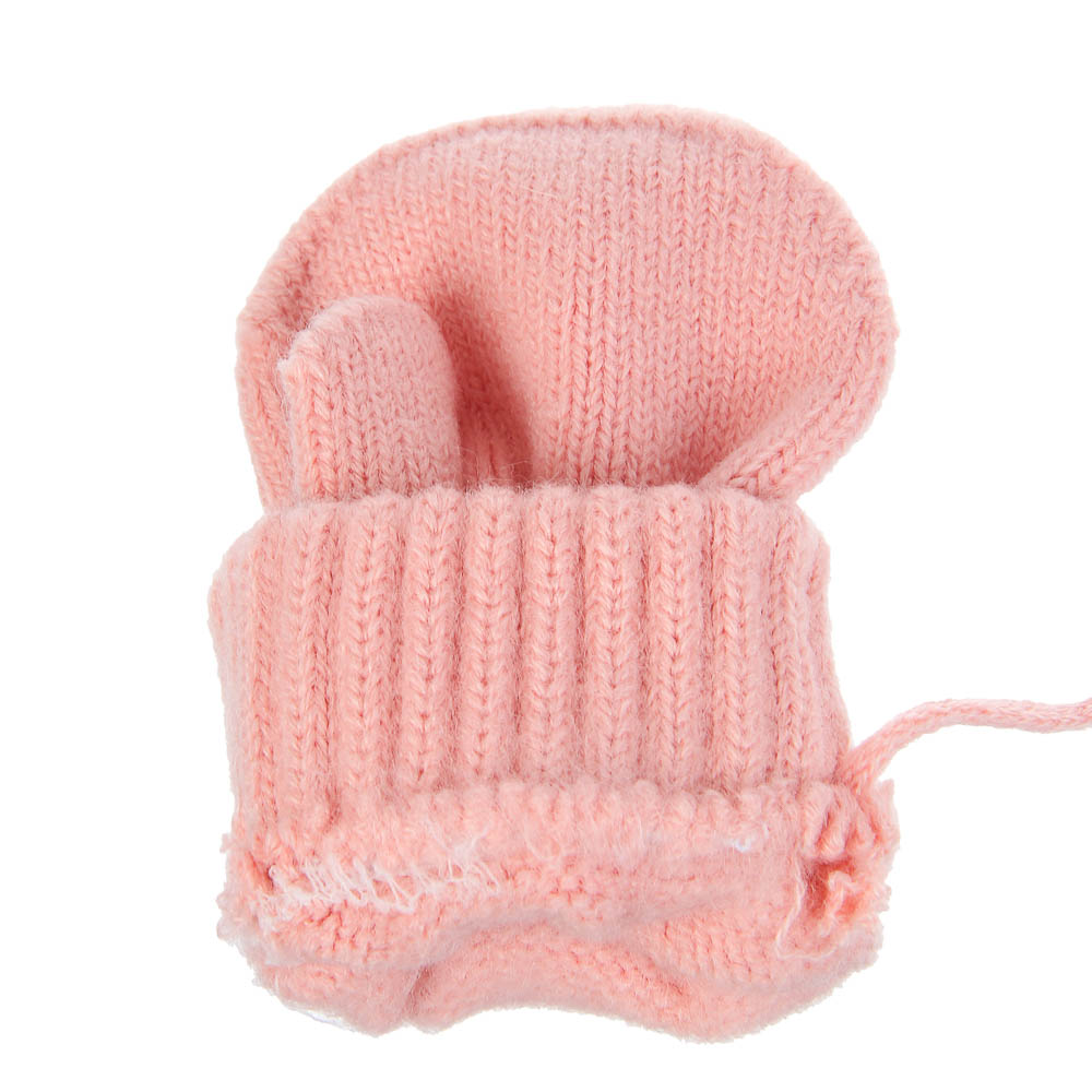 GALANTE Варежки детские на веревке, р.14, 55% акрил, 45% полиэстер, цвет в ас-те, ОЗ25-35, арт.№ 363-451