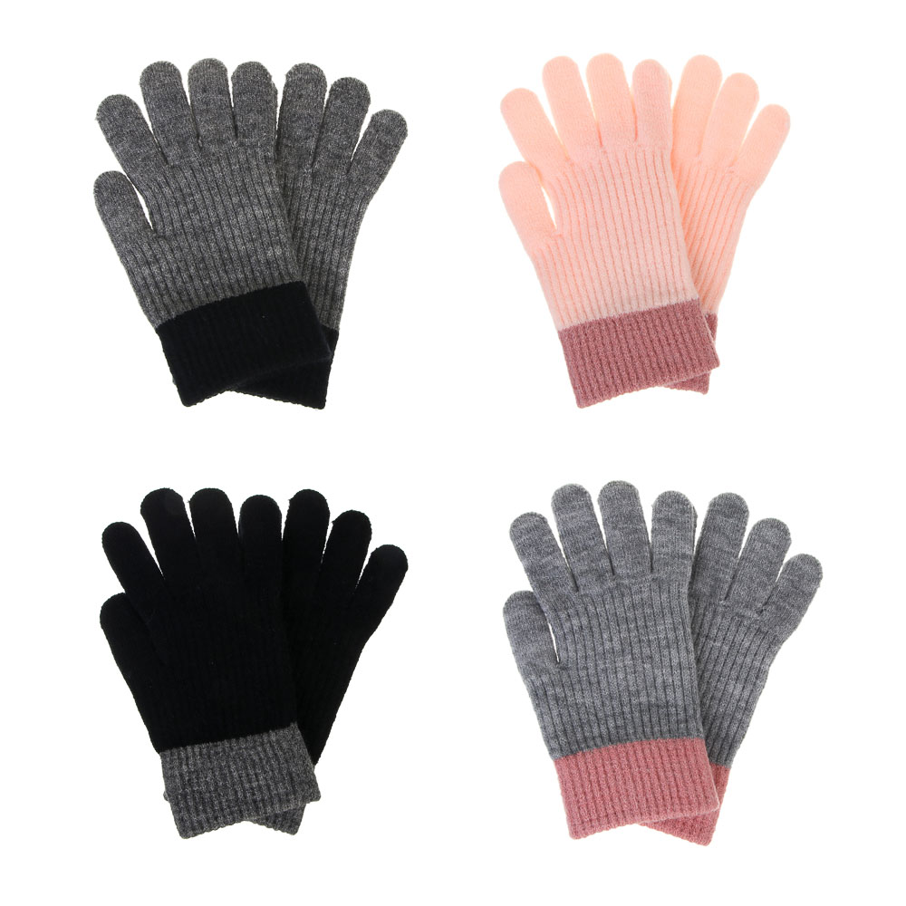 GALANTE Перчатки детские с начесом однослойные, р.14, 100% полиэстер, цвет в ас-те, ОЗ25-36, арт.№ 363-452