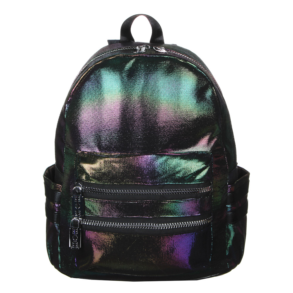 Рюкзак подростковый 38х28x13см, 1 отд., 4 карм., переливающийся ПЭ, иск.кожа, пулеры в форме лезвий, арт.№ 254-422