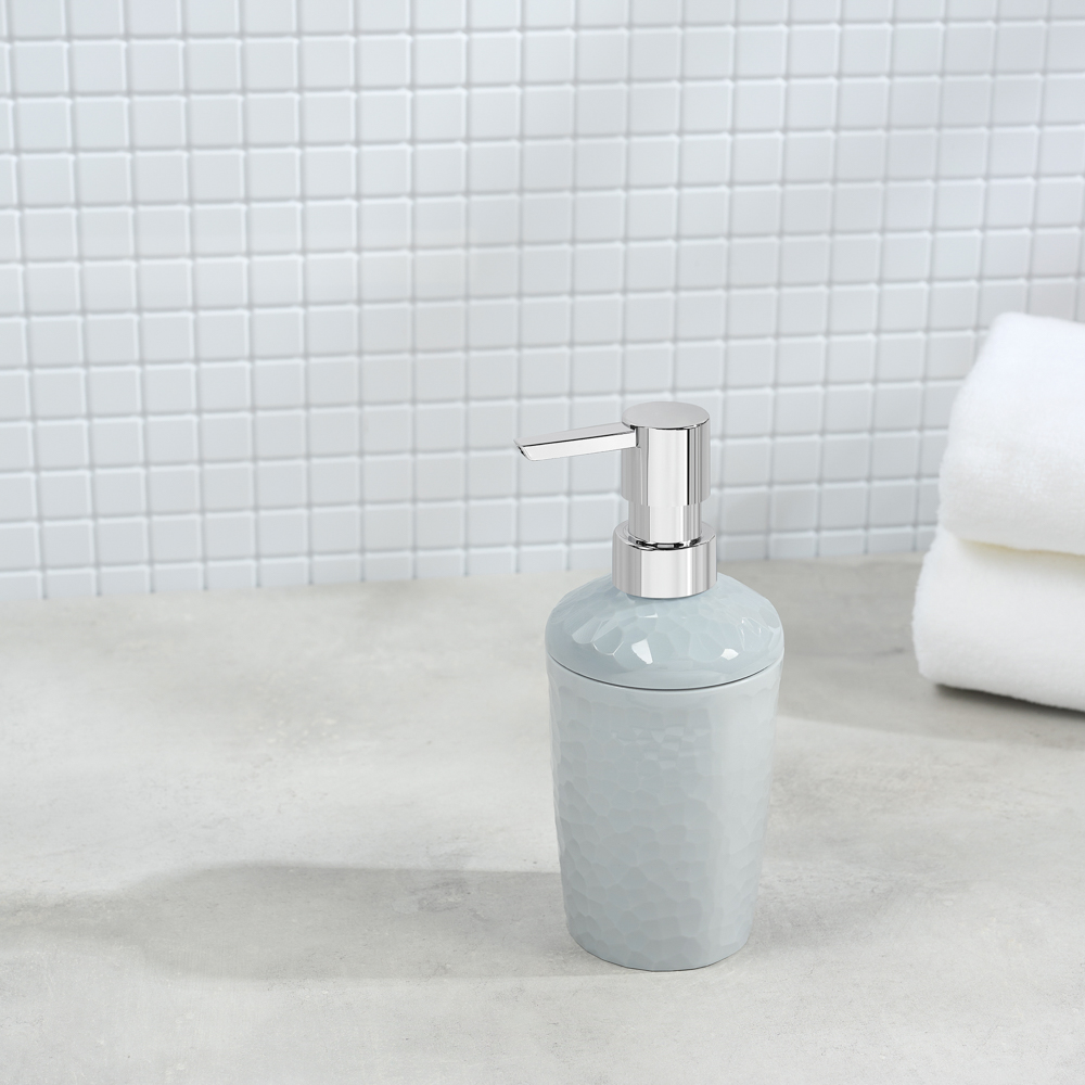 Диспенсер для мыла, Luna, 350мл, пластик, серый, арт.№ 463-461