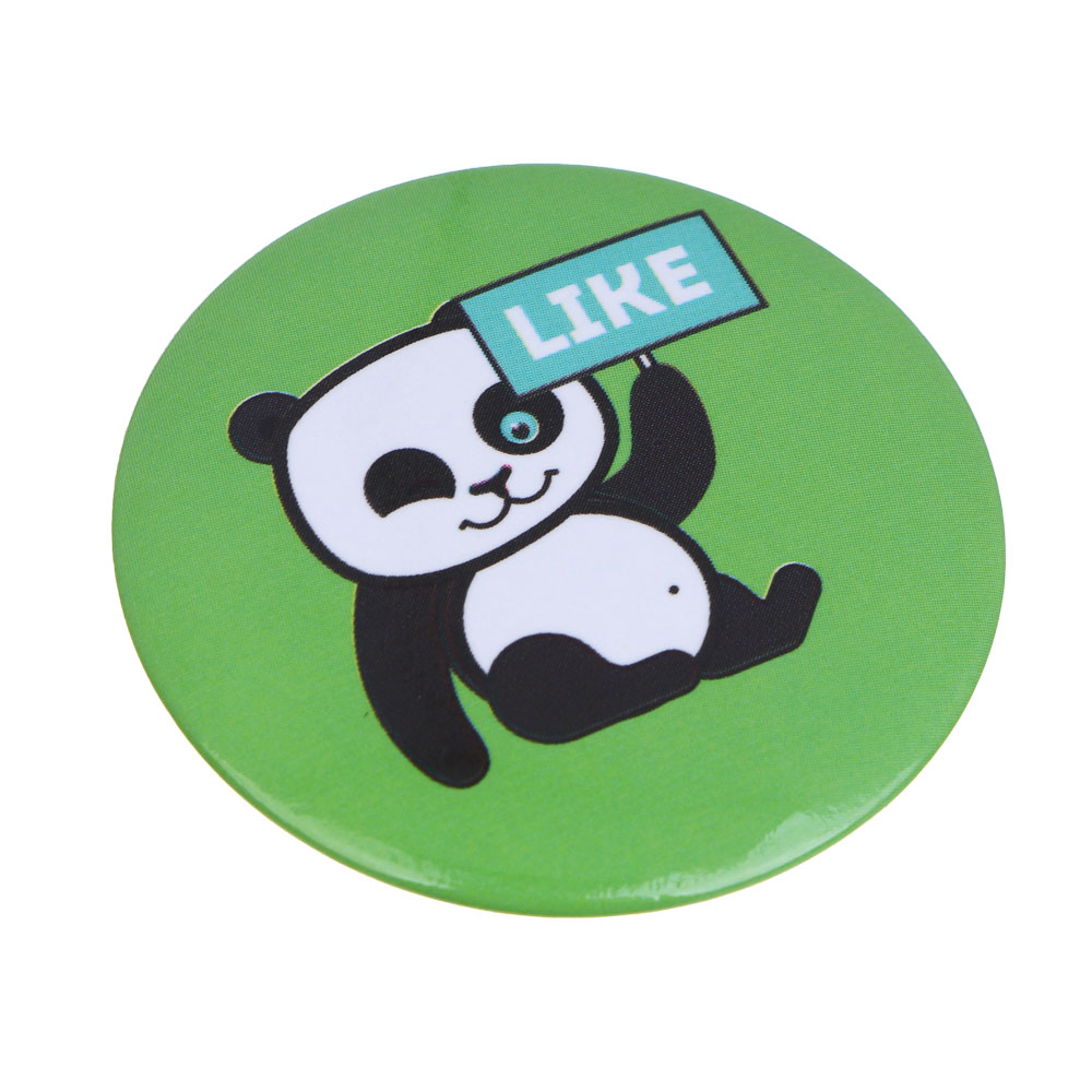 Набор значков, 6 штук, "Панда/Футбол", D=3,5 см, металл, арт.№ 524-290