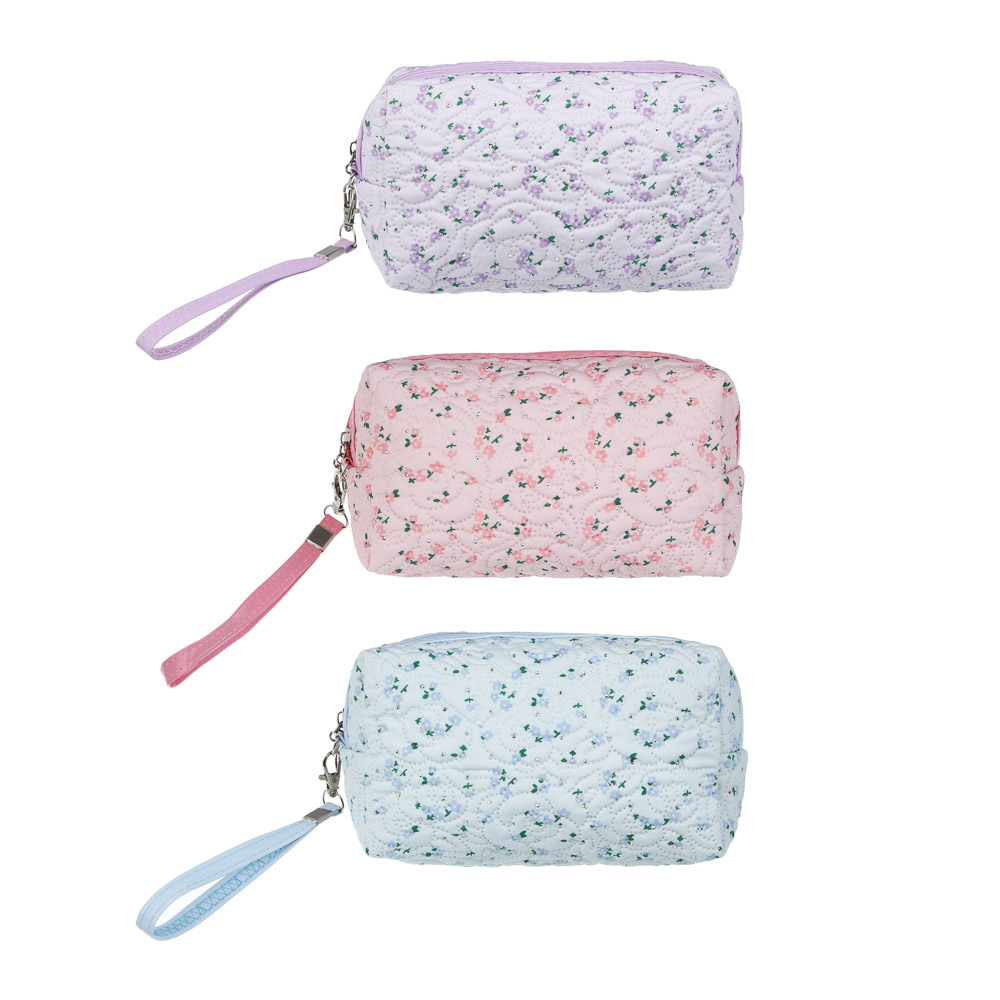 Косметичка прямоугольная тм ЮL Мильфлёр, 100% полиэстер, 18x10x7,5 см,  3 цвета, арт.№ 327-345