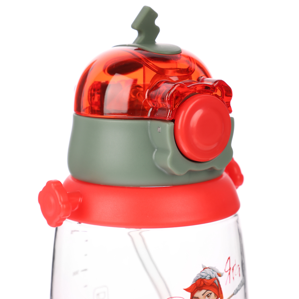 BY Русские Супергерои Бутылка детская с поильником, 8.5x19см,520мл,"Яга", PC, PP, силикон, арт.№ 088-110