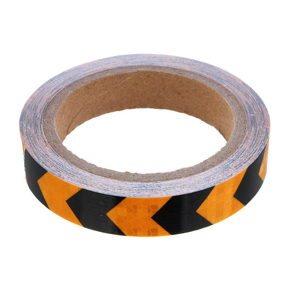 РОКОТ Лента светоотражающая 2см x 8м, черно-желтая, арт.№ 754-058