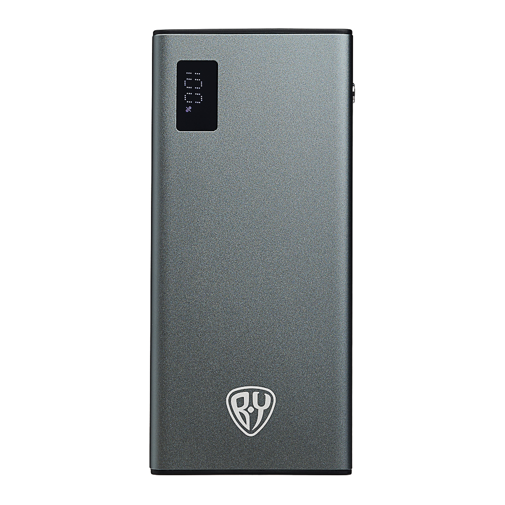 Аккумулятор мобильный BY 10000мАч, 1xUSB-A, 2xUSB-C, 20W, 3A, металл, серый, арт.№ 031-161