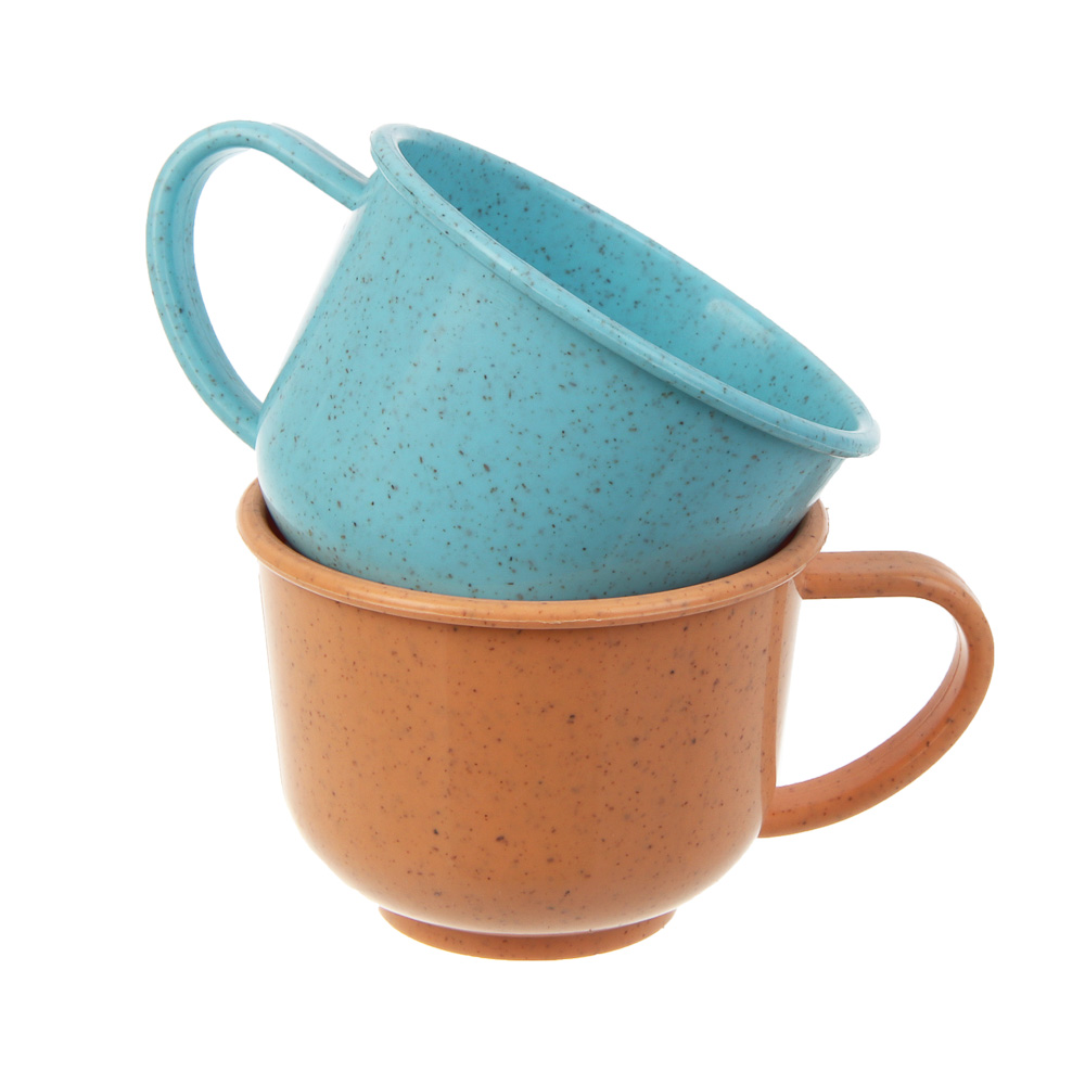 ИГРОЛЕНД Игровой набор посуды "Экопластик", 14 предметов, пластик, 37х7х39,5 см, арт.№ 294-228