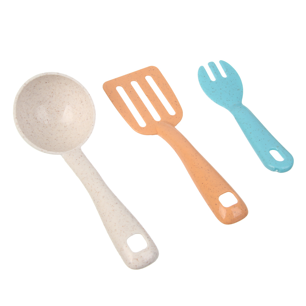 ИГРОЛЕНД Игровой набор посуды "Экопластик", 14 предметов, пластик, 37х7х39,5 см, арт.№ 294-228