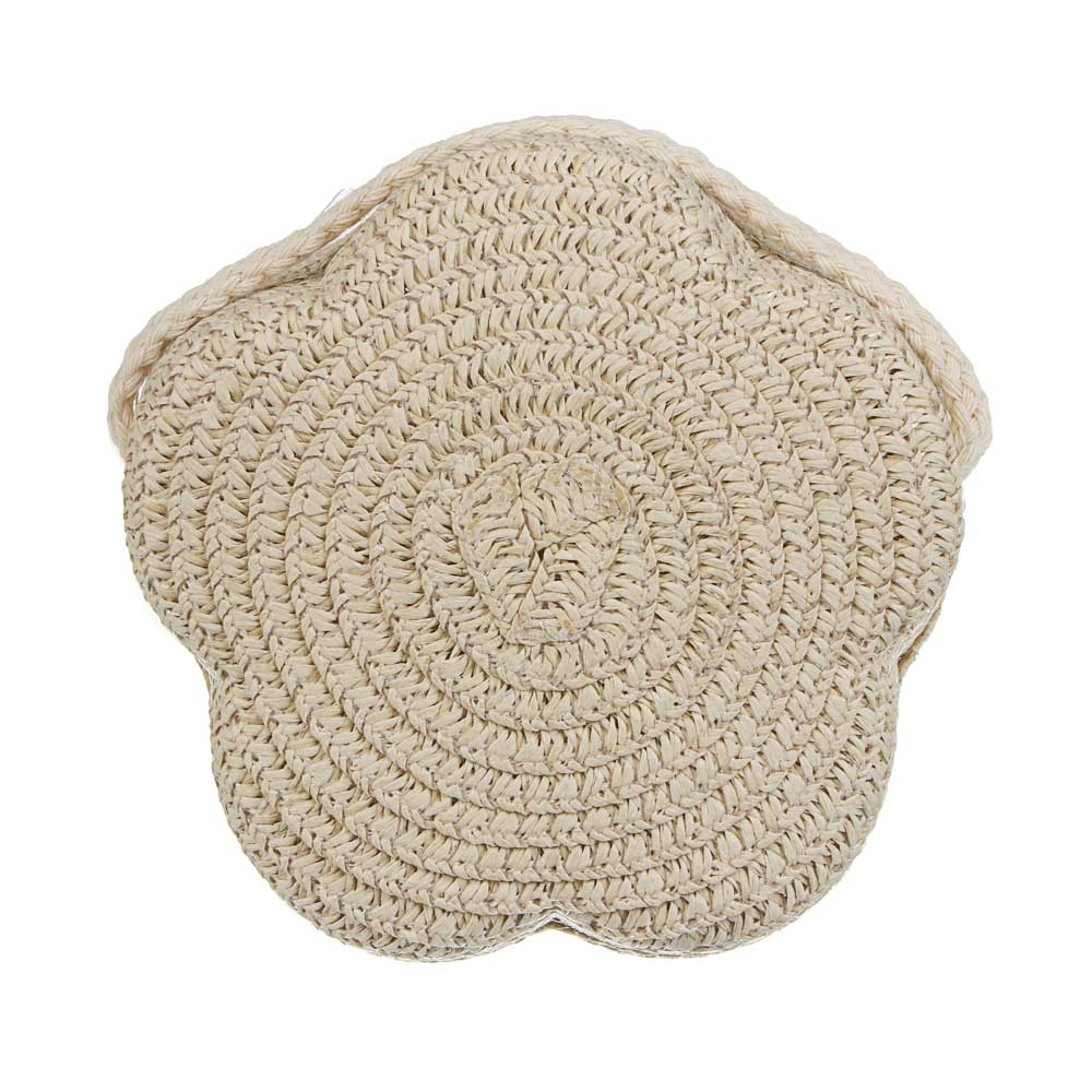 Сумка плетенная с декором на длинном ремне, тм ЮL, 11-12x6 см, папирус, полиэстер, арт.№ 328-319