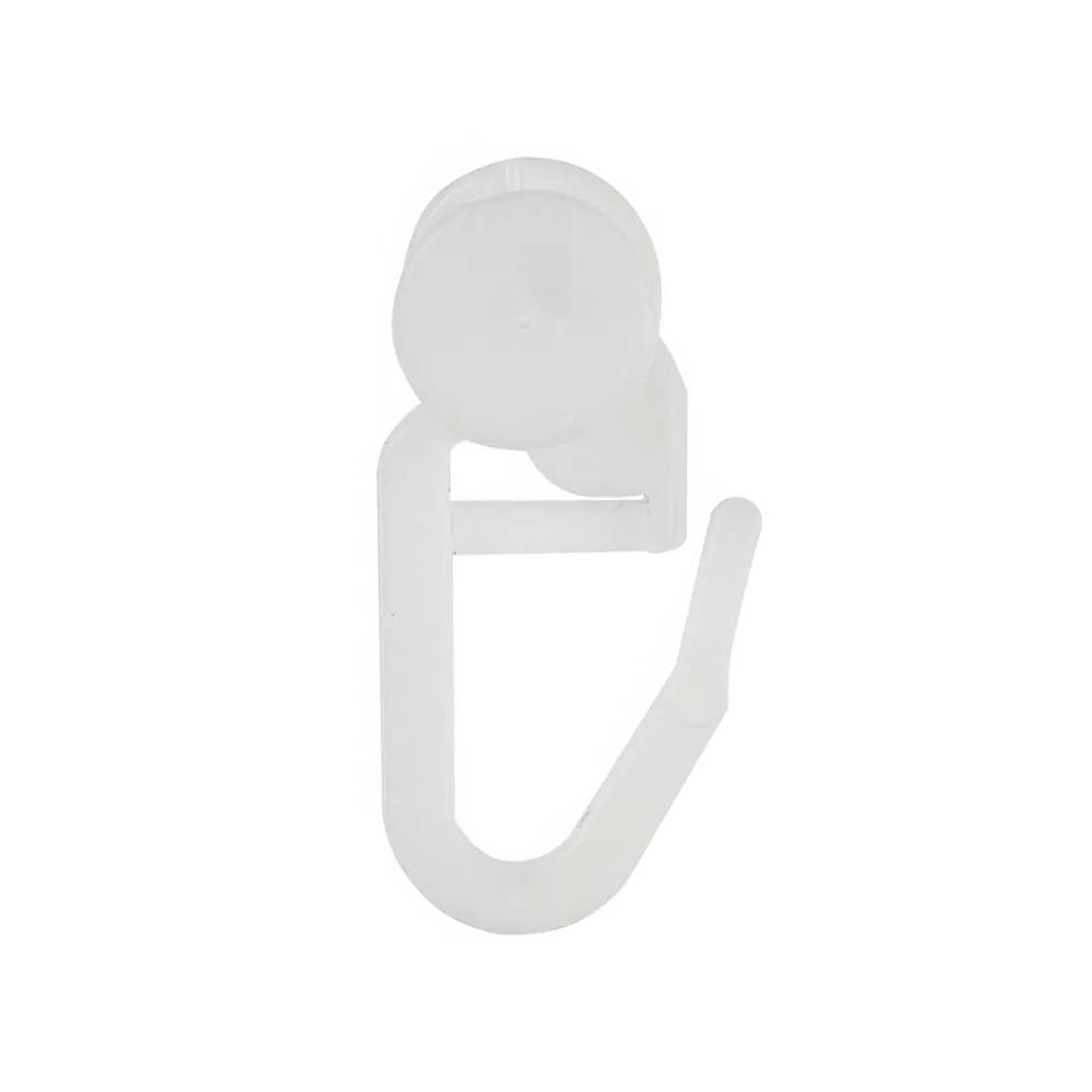 Крючки для потолочного карниза с роликом, 100шт зип пакет, 2.6x1.3x0.9 см/шт, пластик, белые, арт.№ 639-099