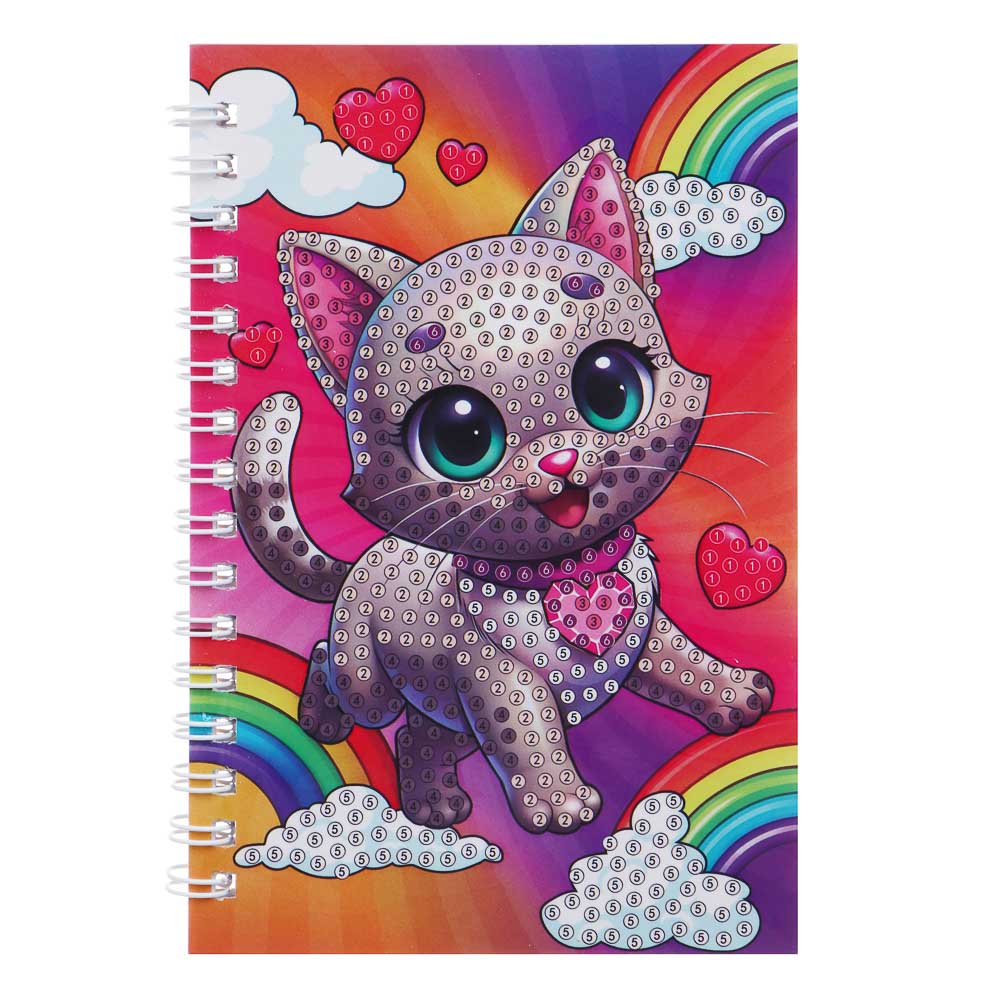 ХОББИХИТ Набор для творчества "Скетчбук со стразами", основа, стразы, стилус, 10х15см, 4-6 диз., арт.№ 287-425