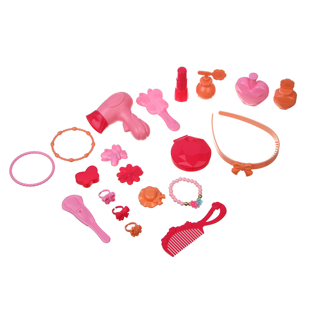 ИГРОЛЕНД Набор игровой "Профессии мини" стилист, PP, ABS, 28х7х45 см, 46 предм., арт.№ 294-221