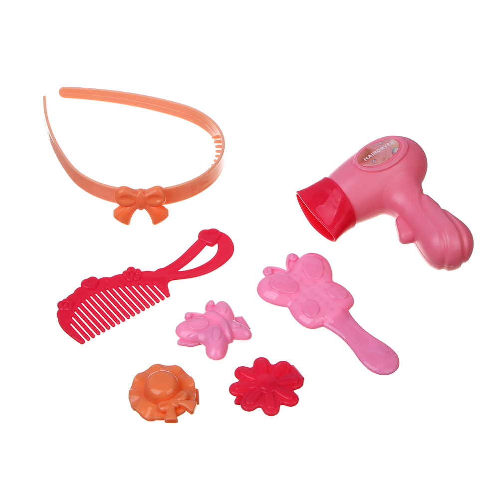 ИГРОЛЕНД Набор игровой "Профессии мини" стилист, PP, ABS, 28х7х45 см, 46 предм., арт.№ 294-221