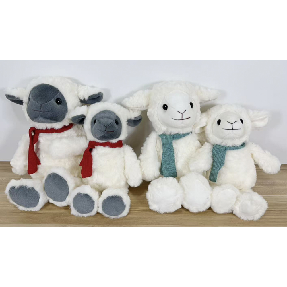 Игрушка мягкая "Овечка в шарфике" 26 см, полиэстер, тм ИГРОЛЕНД, 3+, арт.№ 264-615