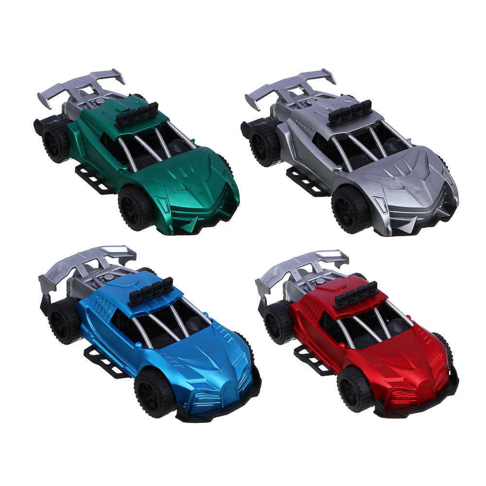 ИГРОЛЕНД Машина инерционная "Авторалли", пластик, 13х5,5х3 см, 4 дизайна, арт.№ 292-427