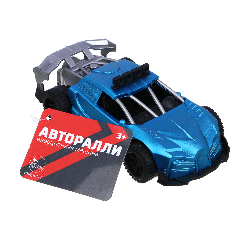 ИГРОЛЕНД Машина инерционная "Авторалли", пластик, 13х5,5х3 см, 4 дизайна, арт.№ 292-427