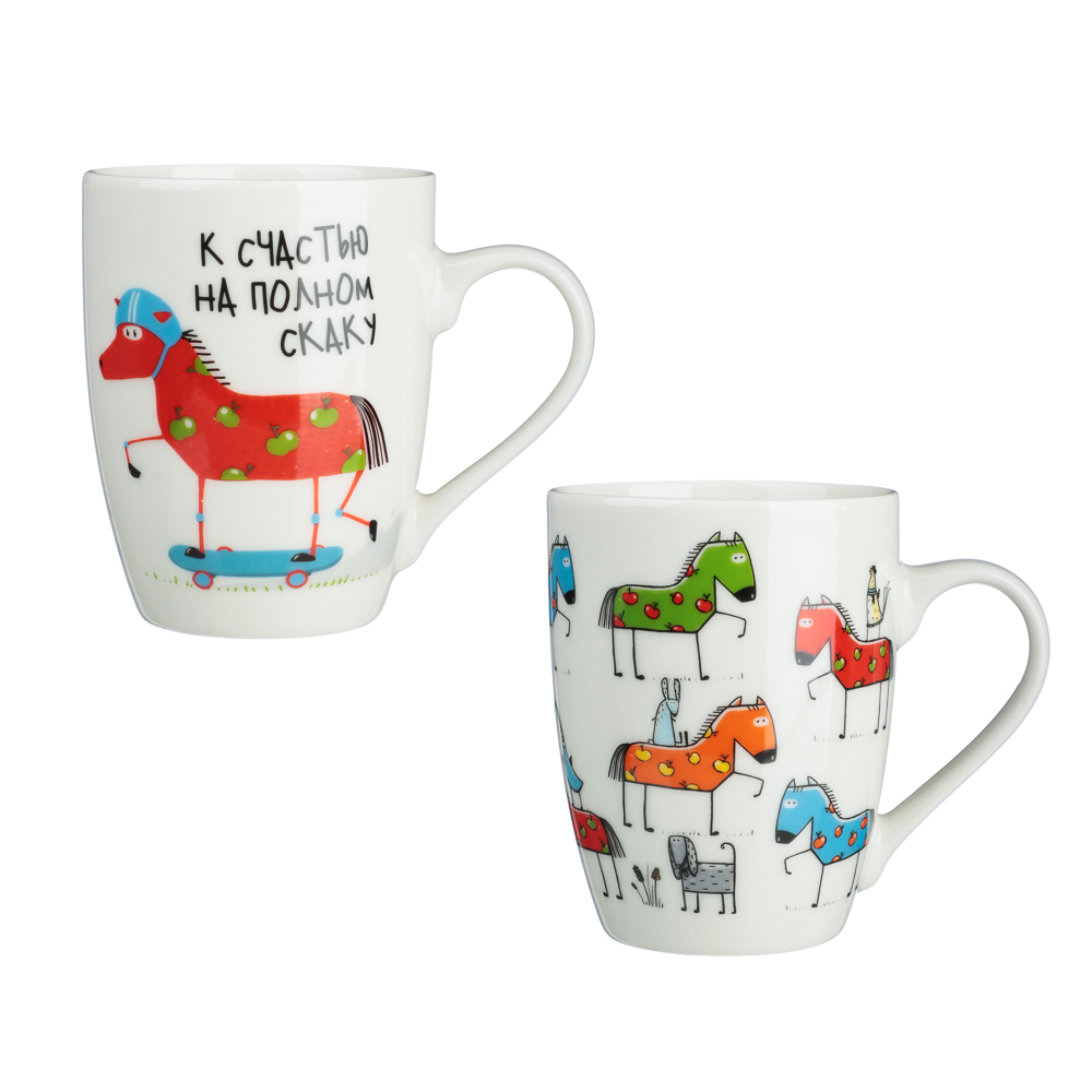 MILLIMI На полном скаку Кружка, 340мл, 2 дизайна, фарфор — купить в МПР MILLIMI На полном скаку Кружка, 340мл, 2 дизайна, фарфор, арт.№ 820-729