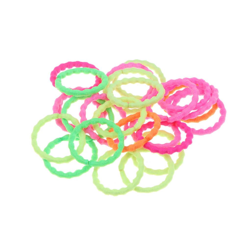 Резинки для волос ЮНИLOOK 25шт, d2см, нейлон, 3-4 дизайна, ACS-60, арт.№ 322-026