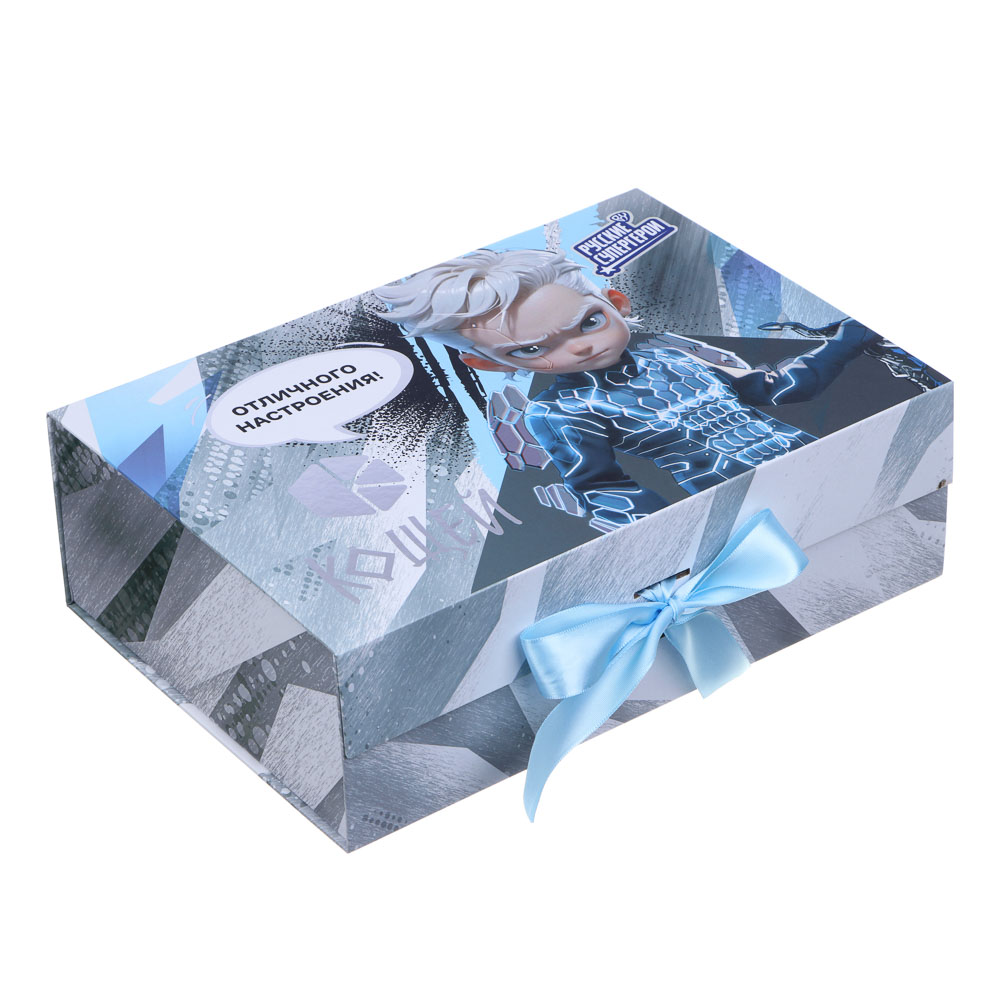 BY Коробка подарочная складная с лентой, тиснение фольгой, 28x20x9см, Кощей, арт.№ 207-055