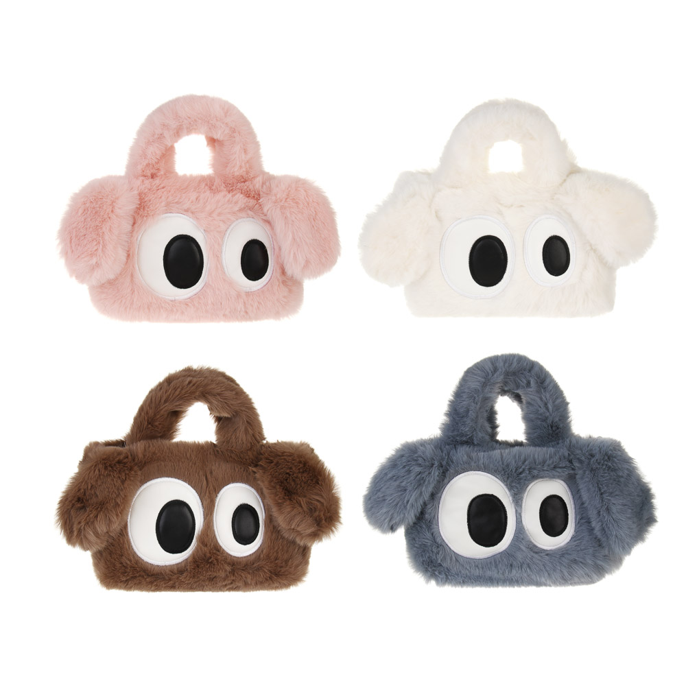 Сумка детская мягкая "Глазастик", 24х15х5 см, полиэстер, иск. мех, тм ИГРОЛЕНД, 1811-52, арт.№ 025-044