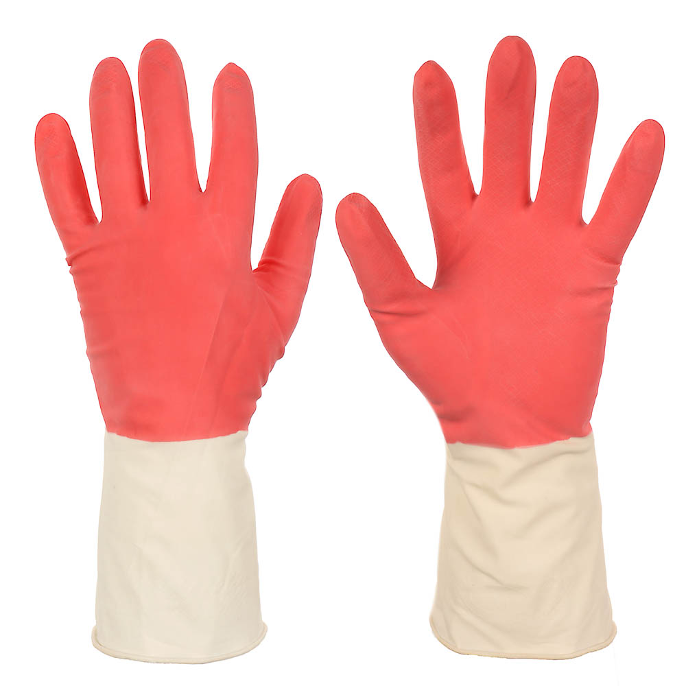 Перчатки хозяйственные тм Archdale, прочные,красно-белые в инд. упак. р. L, арт.№ 447-077