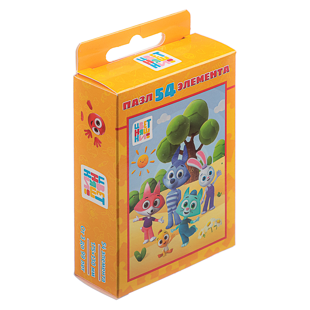 Пазл 54 элемента, 10,5х2,5х6,5см в ассортименте, арт.№ 262-537