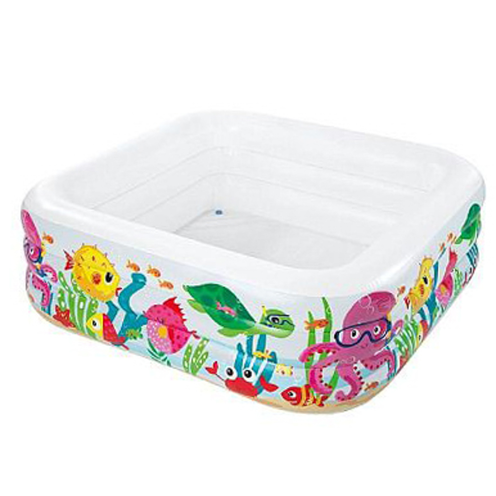 INTEX Бассейн надувной Аквариум 340 л 159x159x50см от 3 лет 57471NP, арт.№ 359-310