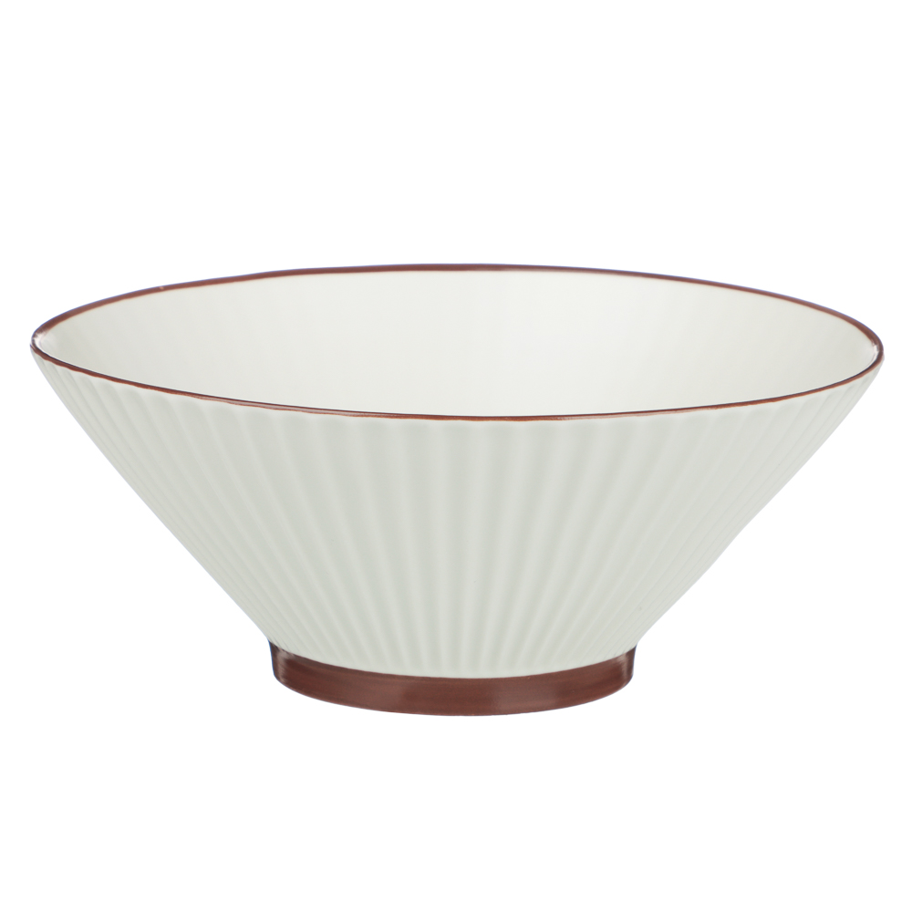 Салатник Лусия тм MILLIMI, 20см, фарфор, кремовый, арт.№ 816-253