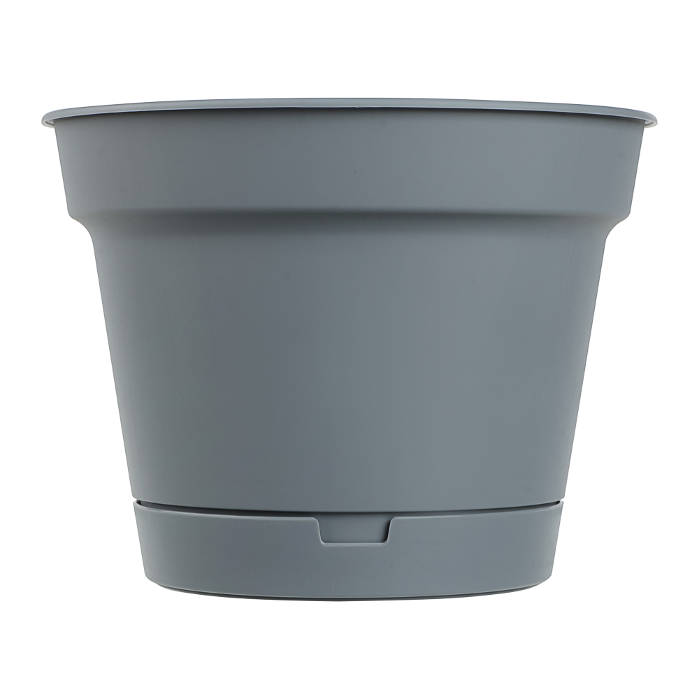 Горшок для цветов Mint d150мм, 1,2л с поддоном, серый, арт.№ 164-425