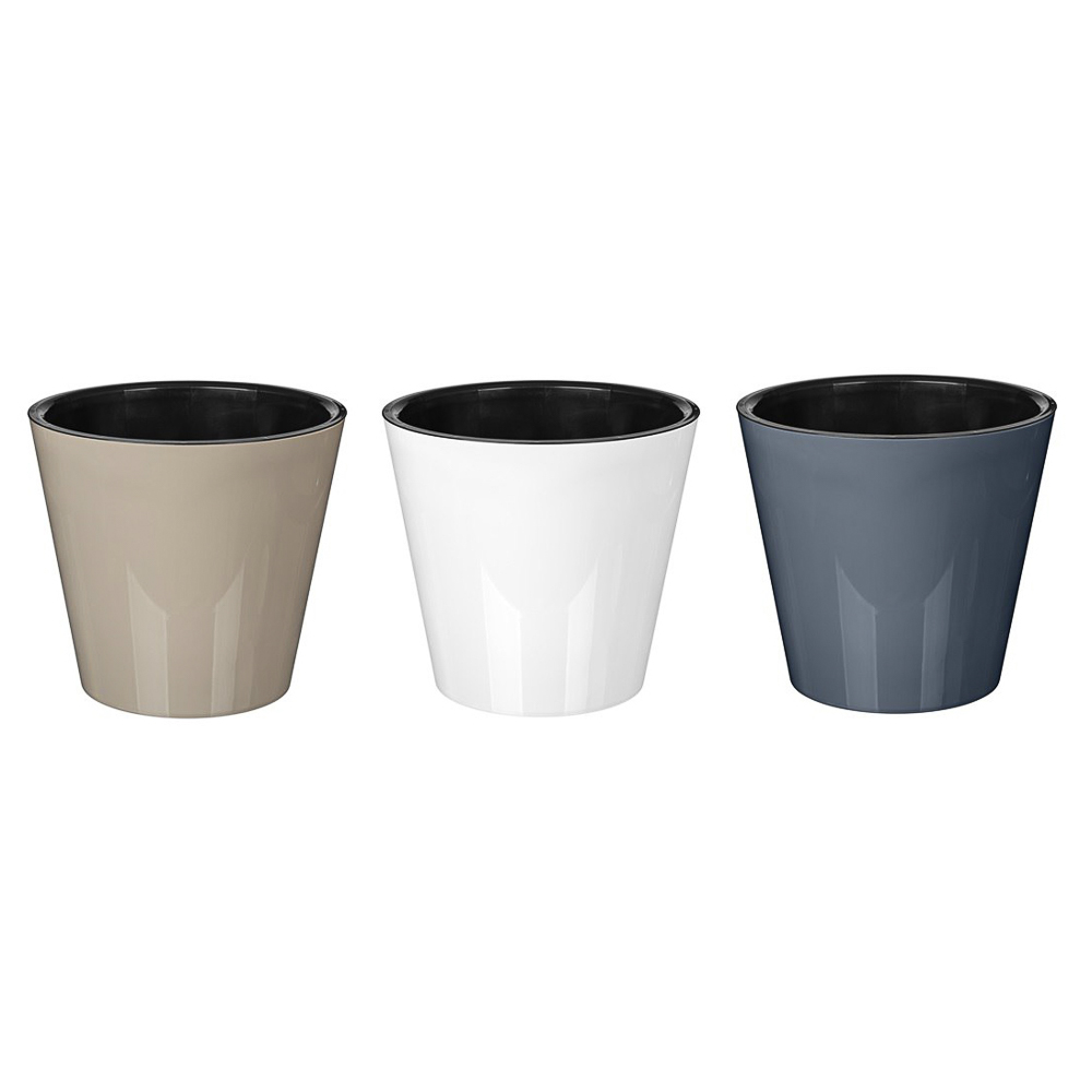 Горшок для цветов "Rosemary" D160мм, 1,6л с дренажной вставкой, микс цветов, арт.№ 164-426