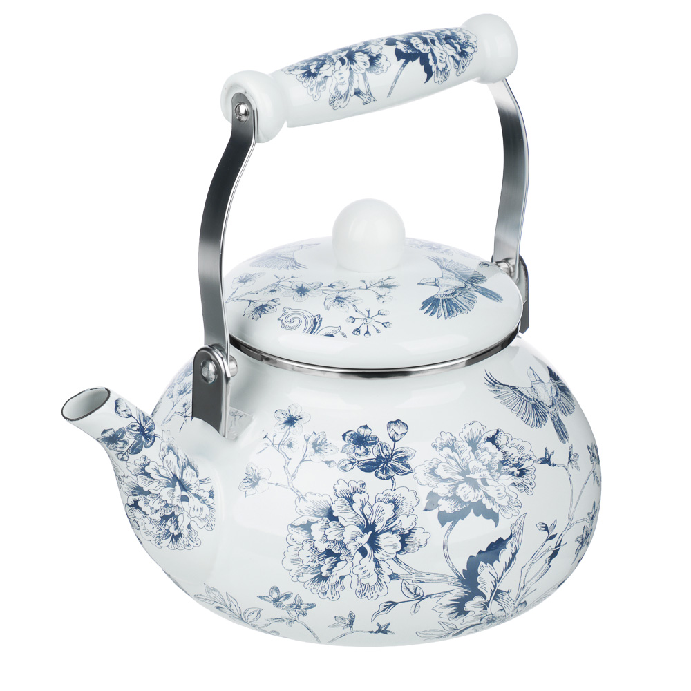 Чайник эмалированный тм VETTA Флорал, 2,5л, индукция, арт.№ 894-573