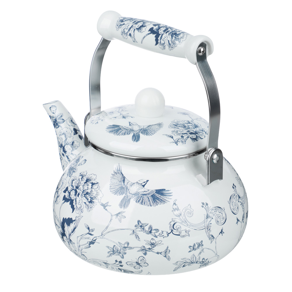 Чайник эмалированный тм VETTA Флорал, 2,5л, индукция, арт.№ 894-573