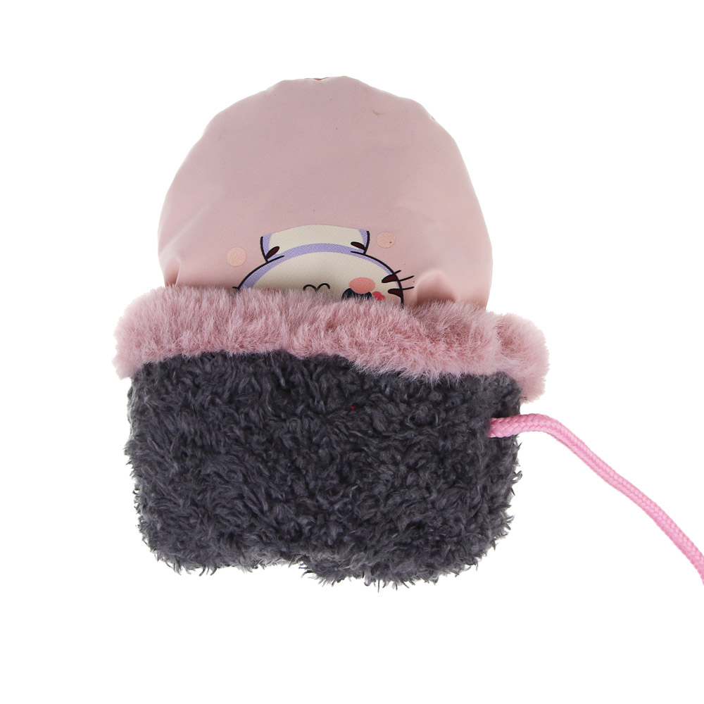 GALANTE Рукавицы детские на флисе на веревке, р.12, 100% полиэстер, разноцветные, ОЗ25-38, арт.№ 363-454