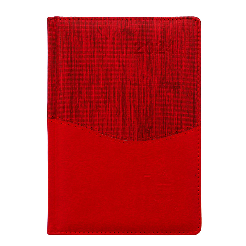 Ежедневник на 2024 "МПР" А5, 352 стр., тв.обл.с порол., фактур.иск.кожа, тонир.блок, НДП, арт.№ 572-223