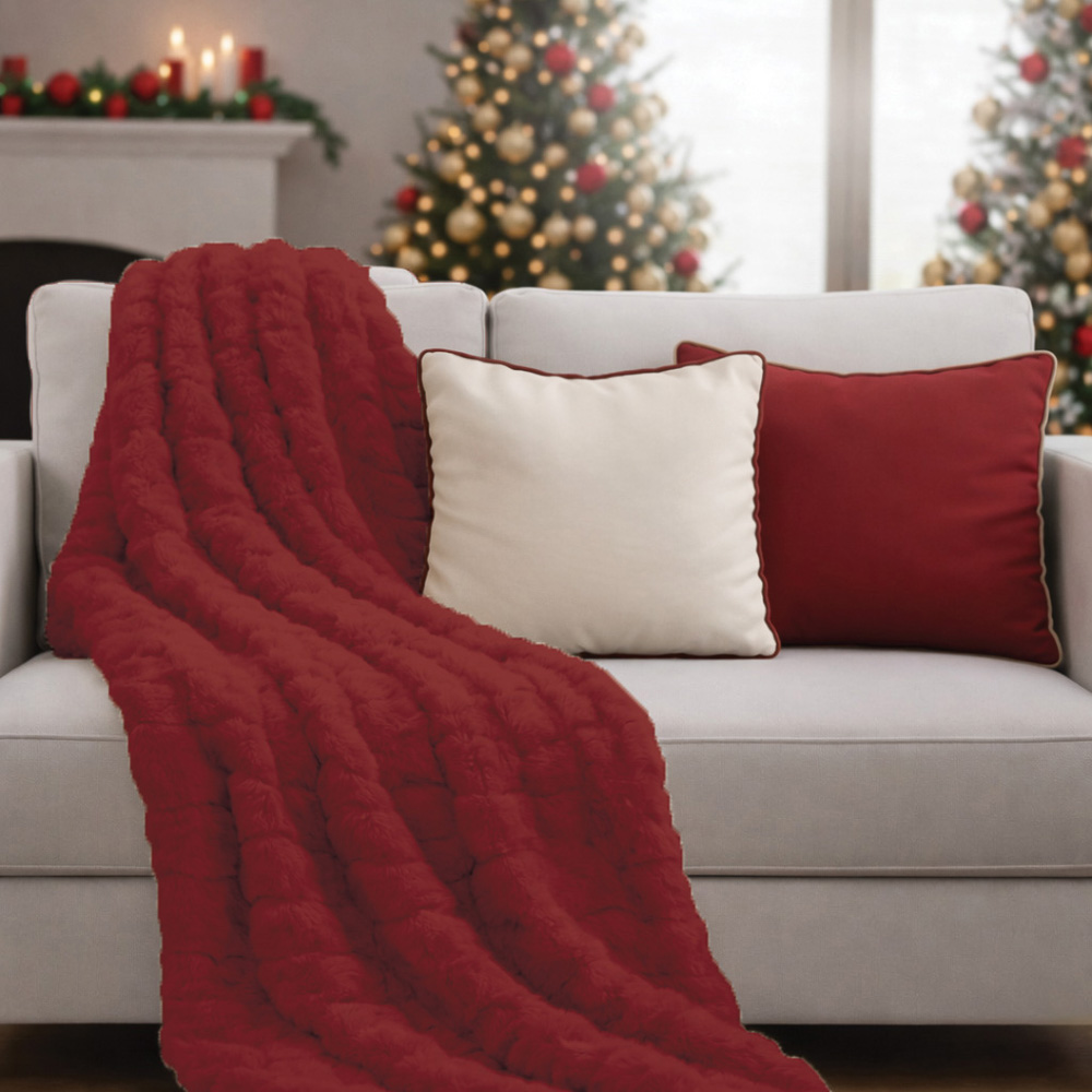 Плед бабл тм PROVANCE Марсала, 180х200см, 280 г/м, 100% полиэстер, 2 цвета, арт.№ 492-368